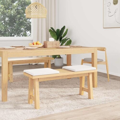 Jastučić za klupu 2 kom. Tkanina Bijela Dubina 35 cm - Bijela 2 Cijena