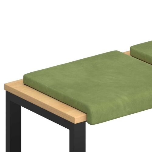 Jastučić za klupu 2 kom. Baršun Svijetlo zelena Dubina 35 cm - Svijetlo zelena 2 Cijena