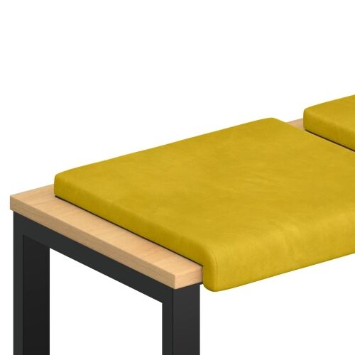 Jastučić za klupu 2 kom. Baršun Žuta Dubina 35 cm - Žuta 2 Cijena