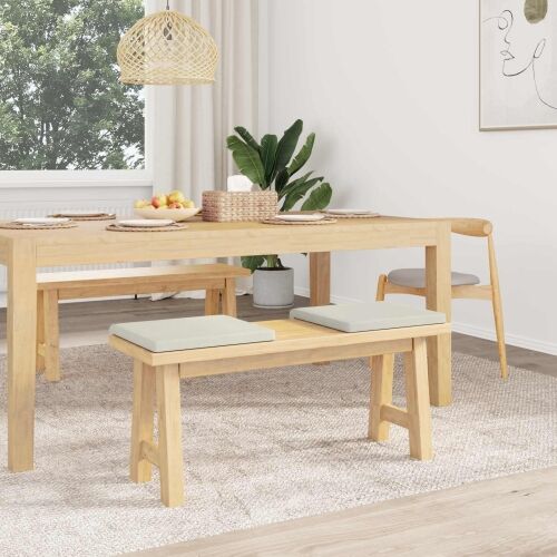 Jastučić za klupu 2 kom. Baršun Krem Dubina 35 cm - Krem 2 Cijena