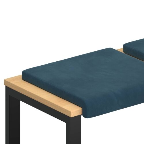 Jastučić za klupu 2 kom. Baršun Plava Dubina 35 cm - Plava 2 Cijena