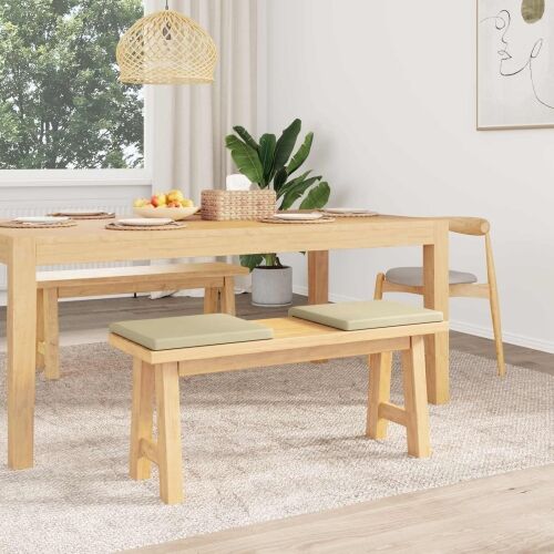 Jastučić za klupu 2 kom. Umjetna koža Krem Dubina 35 cm - Krem 2 Cijena