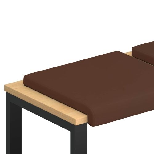 Jastučić za klupu 2 kom. Umjetna koža Smeđa Dubina 35 cm - Smeđa 2 Cijena