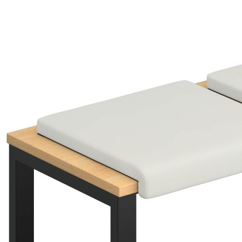 Jastučić za klupu 2 kom. Umjetna koža Bijela Dubina 35 cm - Bijela 2 Cijena