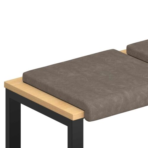 Jastučić za klupu 2 kom. Umjetna koža Siva Dubina 35 cm - Siva 2 Cijena