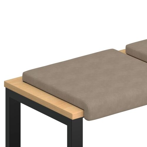Jastučić za klupu 2 kom. Mikrovlakna Sivosmeđa Dubina 35 cm - Sivosmeđa 2 Cijena