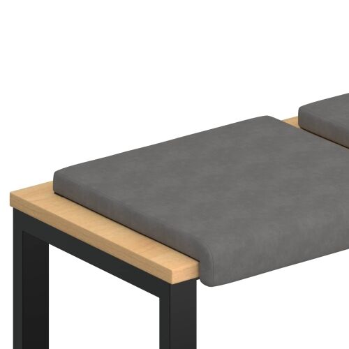 Jastučić za klupu 2 kom. Mikrovlakna Tamnosiva Dubina 35 cm - Tamnosiva 2 Cijena
