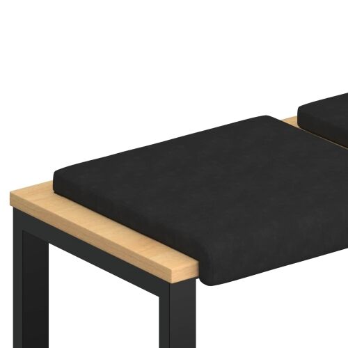 Jastučić za klupu 2 kom. Mikrovlakna Crna Dubina 35 cm - Crna 2 Cijena