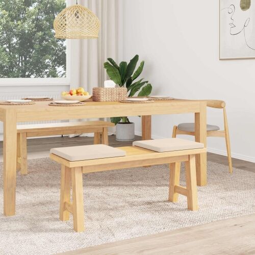 Jastučić za klupu 2 kom. Mikrovlakna Bež Dubina 35 cm - Bež 2 Cijena