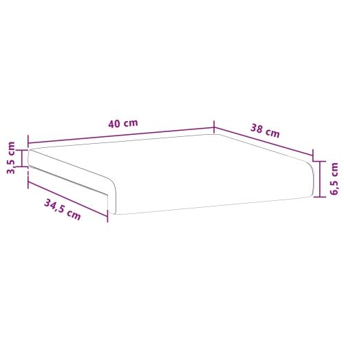 Jastučić za klupu 2 kom. Kord Svjetlosiva Dubina 35 cm - Svjetlosiva 2 Cijena
