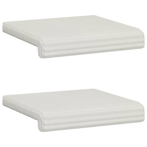 Jastučić za klupu 2 kom. Plišani kord Krem Dubina 35 cm - Krem 2 Cijena