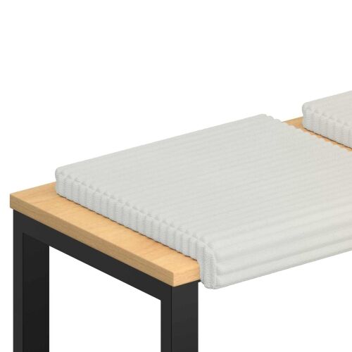 Jastučić za klupu 2 kom. Plišani kord Krem Dubina 35 cm - Krem 2 Cijena