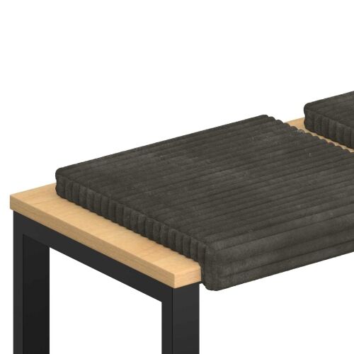 Jastučić za klupu 2 kom. Plišani kord Antracit Dubina 35 cm - Antracit 2 Cijena
