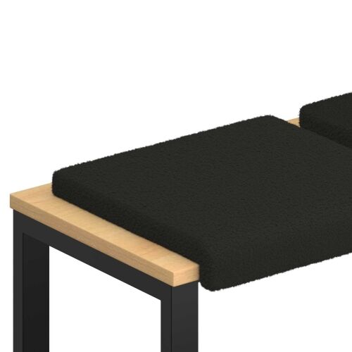 Jastučić za klupu 2 kom. Sherpa Tkanina Crna Dubina 35 cm - Crna 2 Cijena