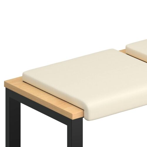Jastučić za klupu 2 kom. Teksturirani baršun Krem Dubina 35 cm - Krem 2 Cijena