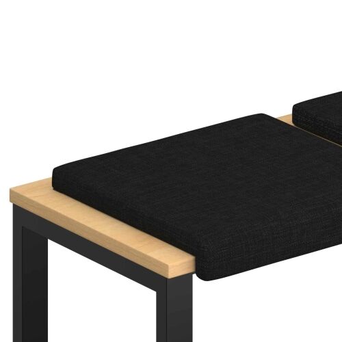 Jastučić za klupu 4 kom. Tkanina Crna Dubina 35 cm - Crna 4 Cijena