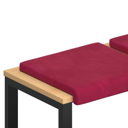 Jastučić za klupu 4 kom. Baršun Vinska crvena Dubina 35 cm - boja crnog vina 4 Cijena
