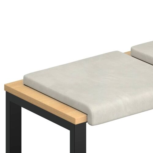 Jastučić za klupu 4 kom. Baršun Krem Dubina 35 cm - Krem 4 Cijena