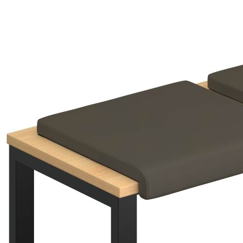 Jastučić za klupu 4 kom. Umjetna koža Siva Dubina 35 cm - Siva 4 Cijena