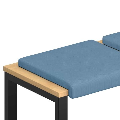 Jastučić za klupu 4 kom. Kord Plava Dubina 35 cm - Plava 4 Cijena