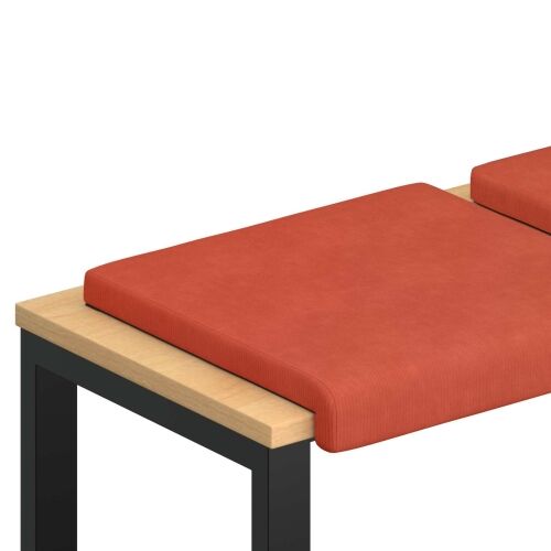 Jastučić za klupu 4 kom. Kord Crvena narančasta Dubina 35 cm - Crvena narančasta 4 Cijena