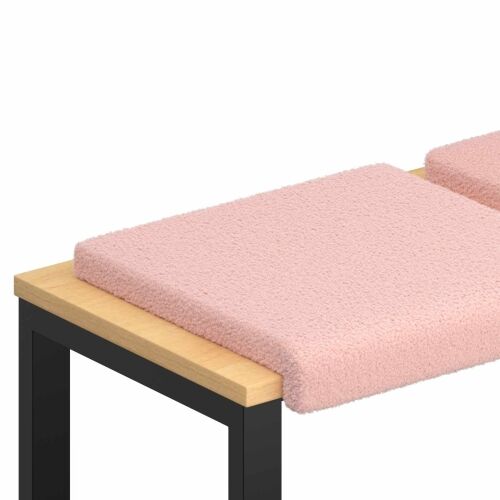 Jastučić za klupu 4 kom. Sherpa Tkanina Ružičasta Dubina 35 cm - Ružičasta 4 Cijena