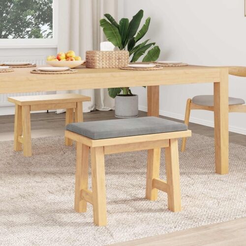 Jastučić za klupu Baršun Svjetlosiva Dubina 35 cm - Svjetlosiva 60 x 38 x 6,5 cm Cijena