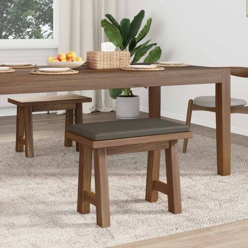 Jastučić za klupu Umjetna koža Siva Dubina 35 cm - Siva 60 x 38 x 6,5 cm Cijena