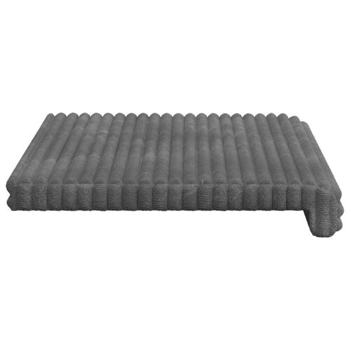Jastučić za klupu Plišani kord Svjetlosiva Dubina 35 cm - Svjetlosiva 60 x 38 x 6,5 cm Cijena