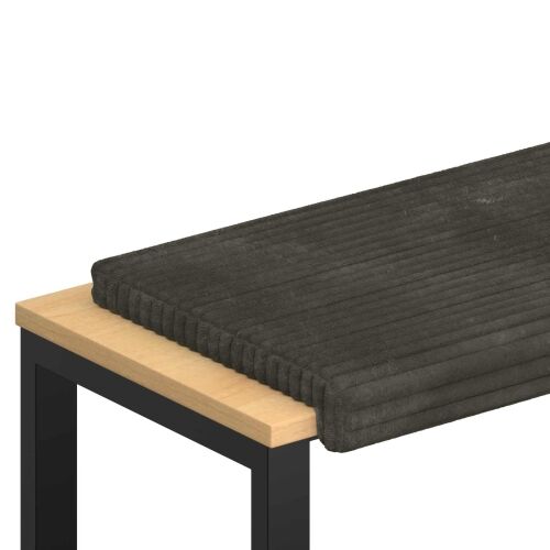 Jastučić za klupu Plišani kord Antracit Dubina 35 cm - Antracit 60 x 38 x 6,5 cm Cijena