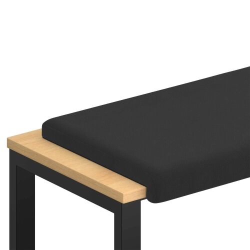 Jastučić za klupu Teksturirani baršun Crna Dubina 35 cm - Crna 60 x 38 x 6,5 cm Cijena