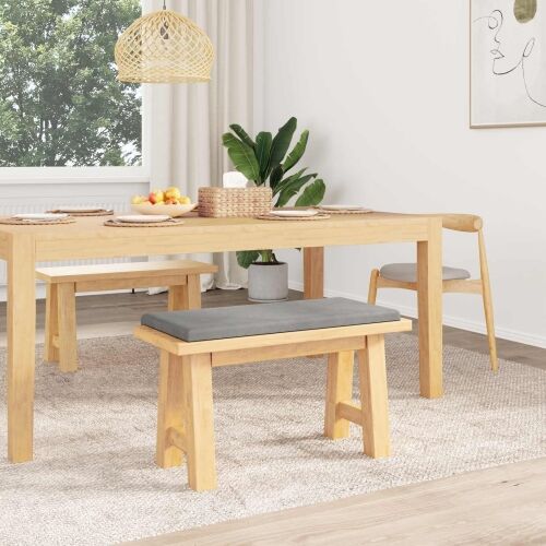 Jastučić za klupu Baršun Svjetlosiva Dubina 35 cm - Svjetlosiva 80 x 38 x 6,5 cm Cijena