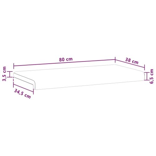 Jastučić za klupu Mikrovlakna Svjetlosiva Dubina 35 cm - Svjetlosiva 80 x 38 x 6,5 cm Cijena