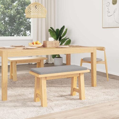 Jastučić za klupu Sherpa Tkanina Svjetlosiva Dubina 35 cm - Svjetlosiva 80 x 38 x 6,5 cm Cijena