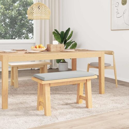 Jastučić za klupu Teksturirani baršun Svjetlosiva Dubina 35 cm - Svjetlosiva 80 x 38 x 6,5 cm Cijena