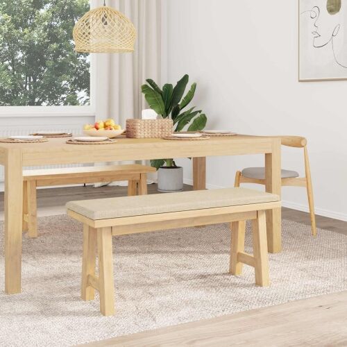 Jastučić za klupu Tkanina Krem Dubina 35 cm - Krem 110 x 38 x 6,5 cm Cijena