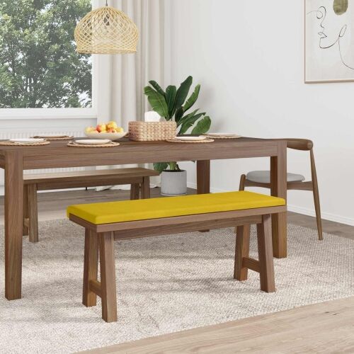 Jastučić za klupu Baršun Žuta Dubina 35 cm - Žuta 110 x 38 x 6,5 cm Cijena