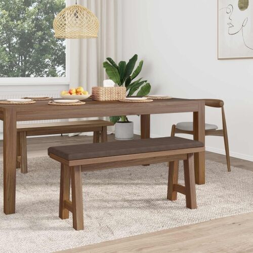 Jastučić za klupu Mikrovlakna Smeđa Dubina 35 cm - Smeđa 110 x 38 x 6,5 cm Cijena