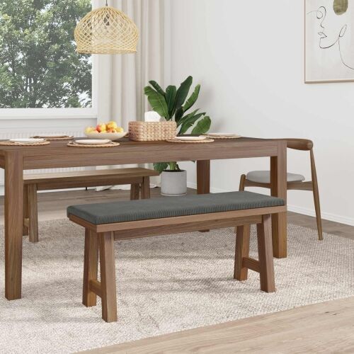 Jastučić za klupu Kord Tamnosiva Dubina 35 cm - Tamnosiva 110 x 38 x 6,5 cm Cijena
