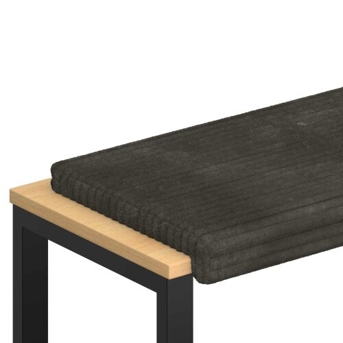 Jastučić za klupu Plišani kord Antracit Dubina 35 cm - Antracit 110 x 38 x 6,5 cm Cijena