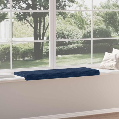 Jastučić za klupu Plišani kord Mornarsko plava Dubina 35 cm - Modra 110 x 38 x 6,5 cm Cijena
