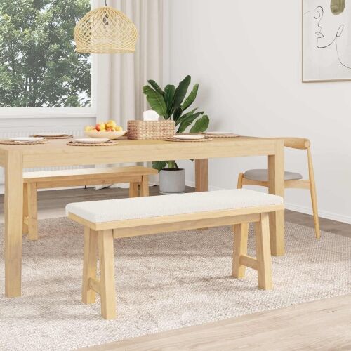 Jastučić za klupu Sherpa Tkanina Krem Dubina 35 cm - Krem 110 x 38 x 6,5 cm Cijena