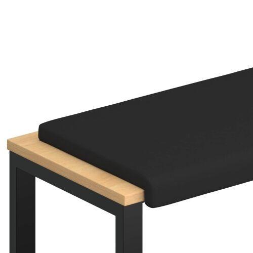 Jastučić za klupu Teksturirani baršun Crna Dubina 35 cm - Crna 110 x 38 x 6,5 cm Cijena