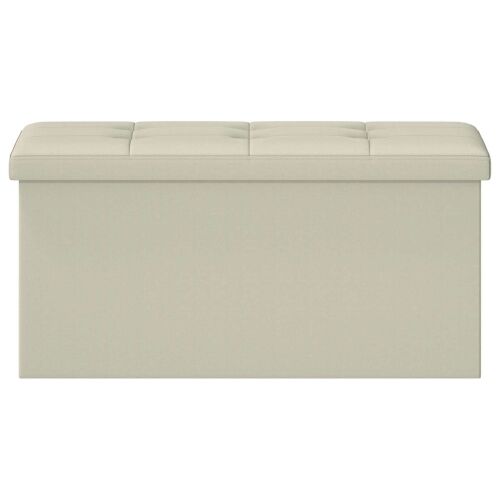 Sklopiva klupa za pohranu Bijela 180 kg 80 L 77 x 38 x 38 cm - Bijela 77 x 38 x 38 cm Cijena