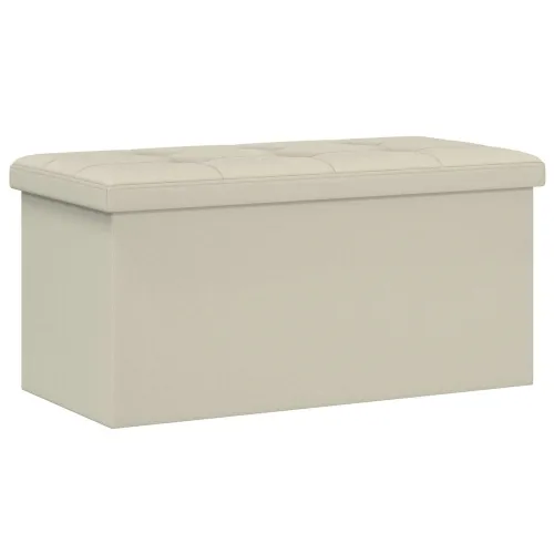 Sklopiva klupa za pohranu Bijela 180 kg 80 L 77 x 38 x 38 cm - Bijela 77 x 38 x 38 cm Cijena
