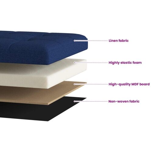 Sklopiva klupa za pohranu Plava 180 kg 80 L 77 x 38 x 38 cm - Plava 77 x 38 x 38 cm Cijena