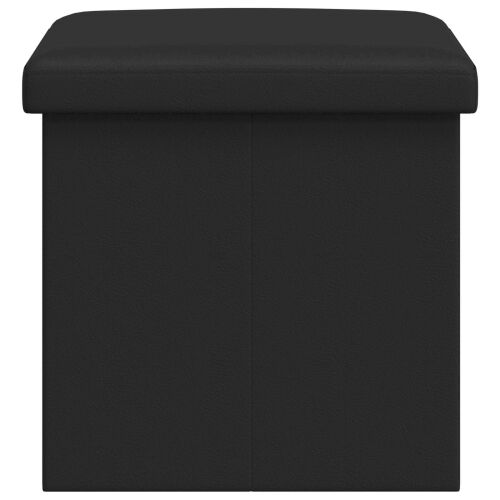 Sklopiva klupa za pohranu Crna 180 kg 80 L 77 x 38 x 38 cm PVC - Crna 77 x 38 x 38 cm Cijena