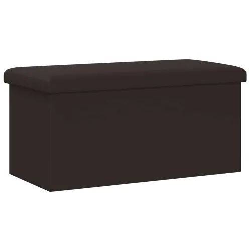 Sklopiva klupa za pohranu Smeđa 180 kg 80 L 77 x 38 x 38 cm PVC - Smeđa 77 x 38 x 38 cm Cijena