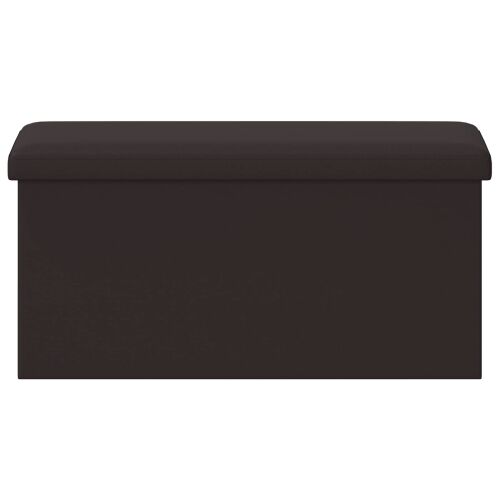 Sklopiva klupa za pohranu Smeđa 180 kg 80 L 77 x 38 x 38 cm PVC - Smeđa 77 x 38 x 38 cm Cijena
