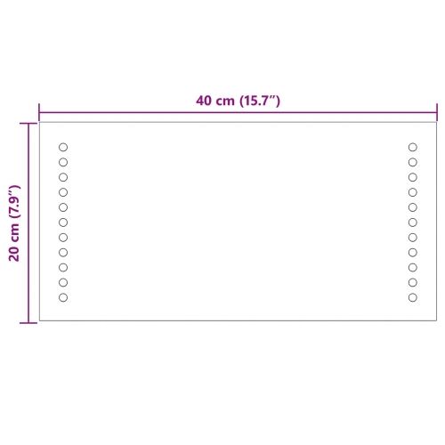 LED kupaonsko ogledalo *Transparent*an 40 x 20 cm Pravokutni - 40 x 20 cm Cijena